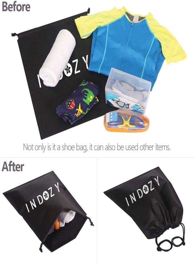 INDOZY Non Woven Travel Shoe Cover, String Bag Organizer for Shoes (IND-SB-BLP12) - Image 3